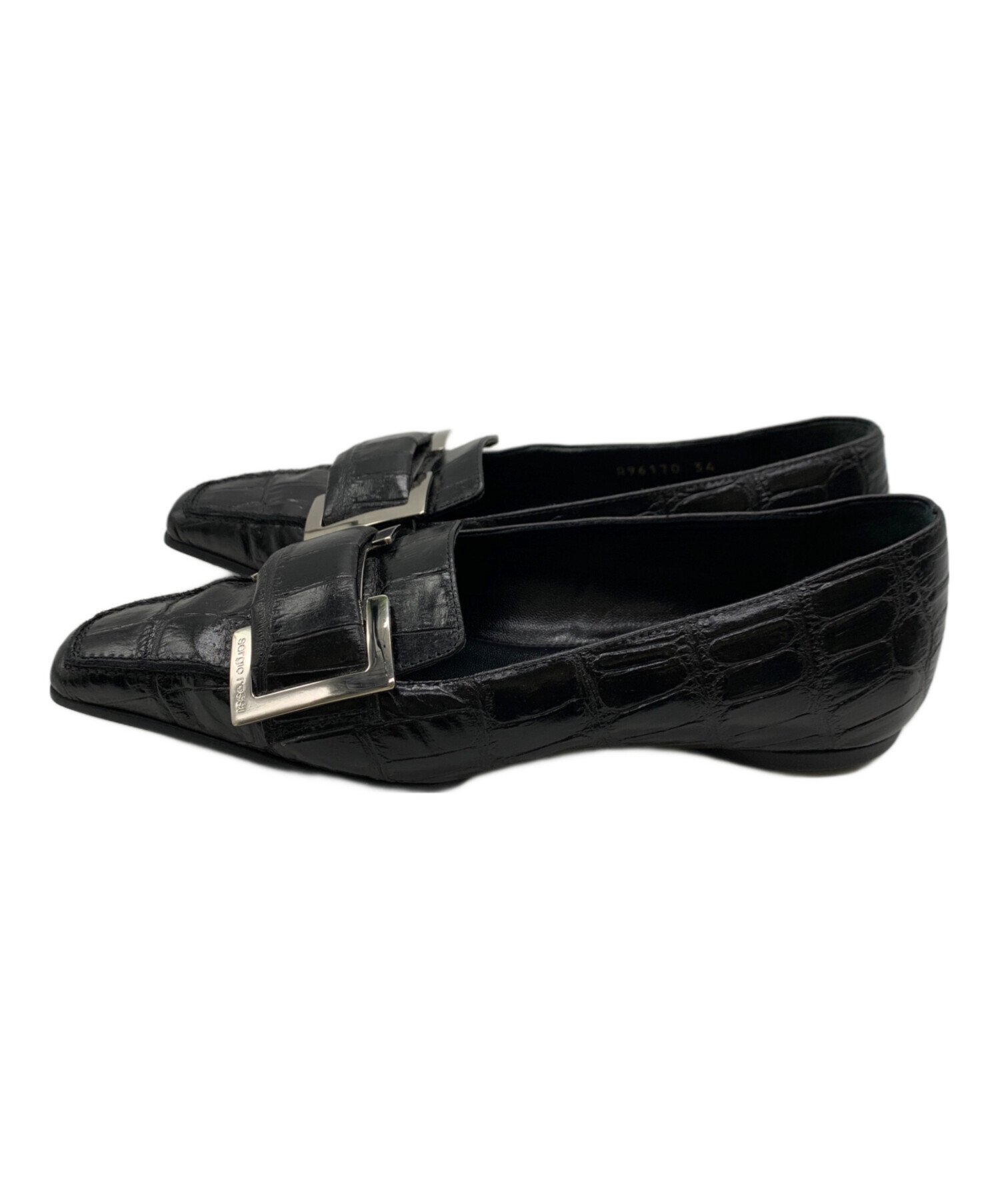 中古・古着通販】sergio rossi (セルジオロッシ) クロコ型押しレザー