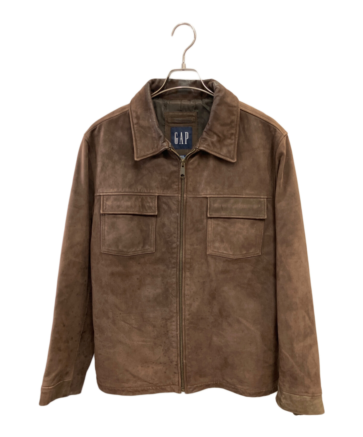 中古・古着通販】GAP (ギャップ) レザージャケット ブラウン サイズ:M