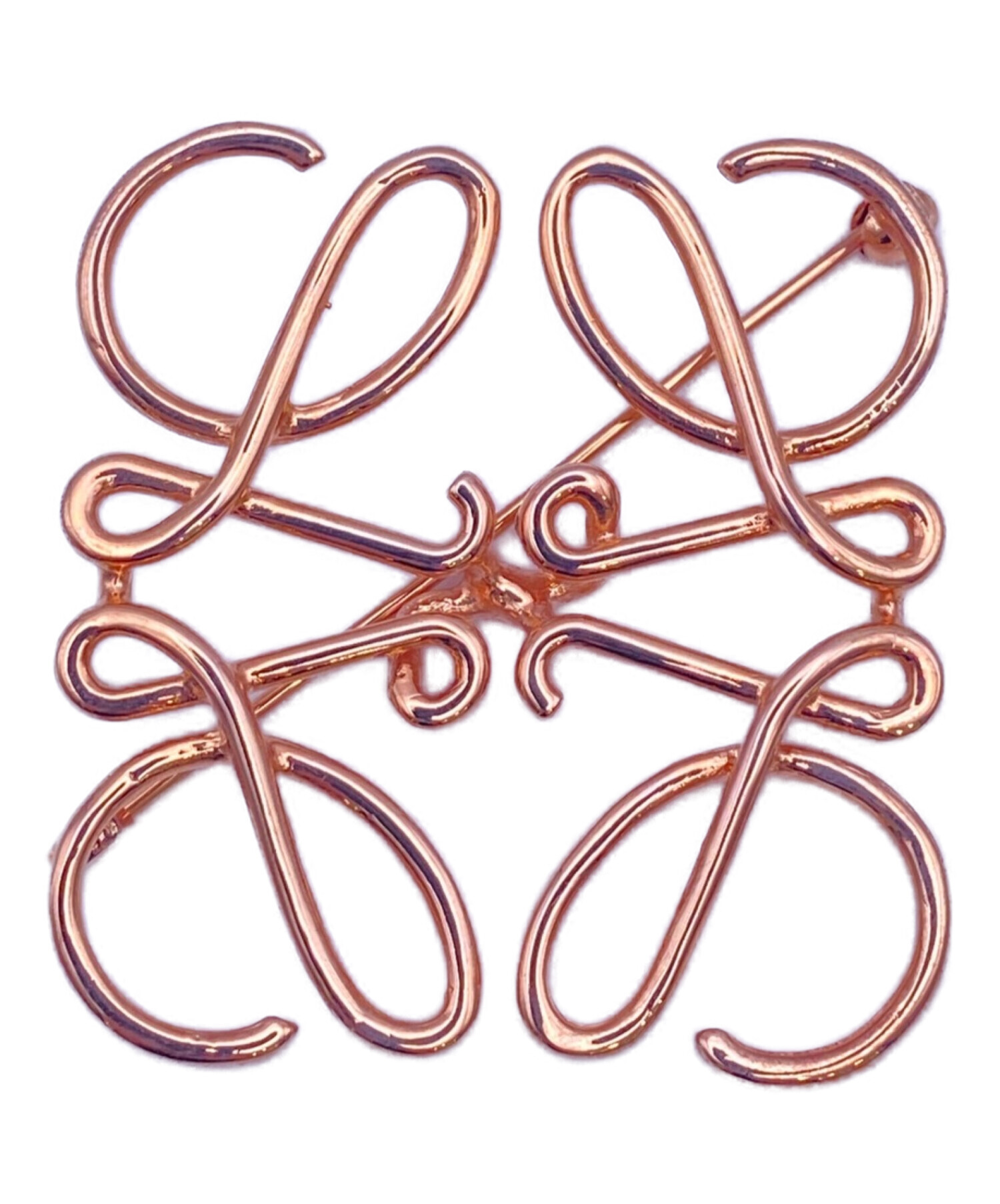 中古・古着通販】LOEWE (ロエベ) アナグラム ブローチ ローズゴールド