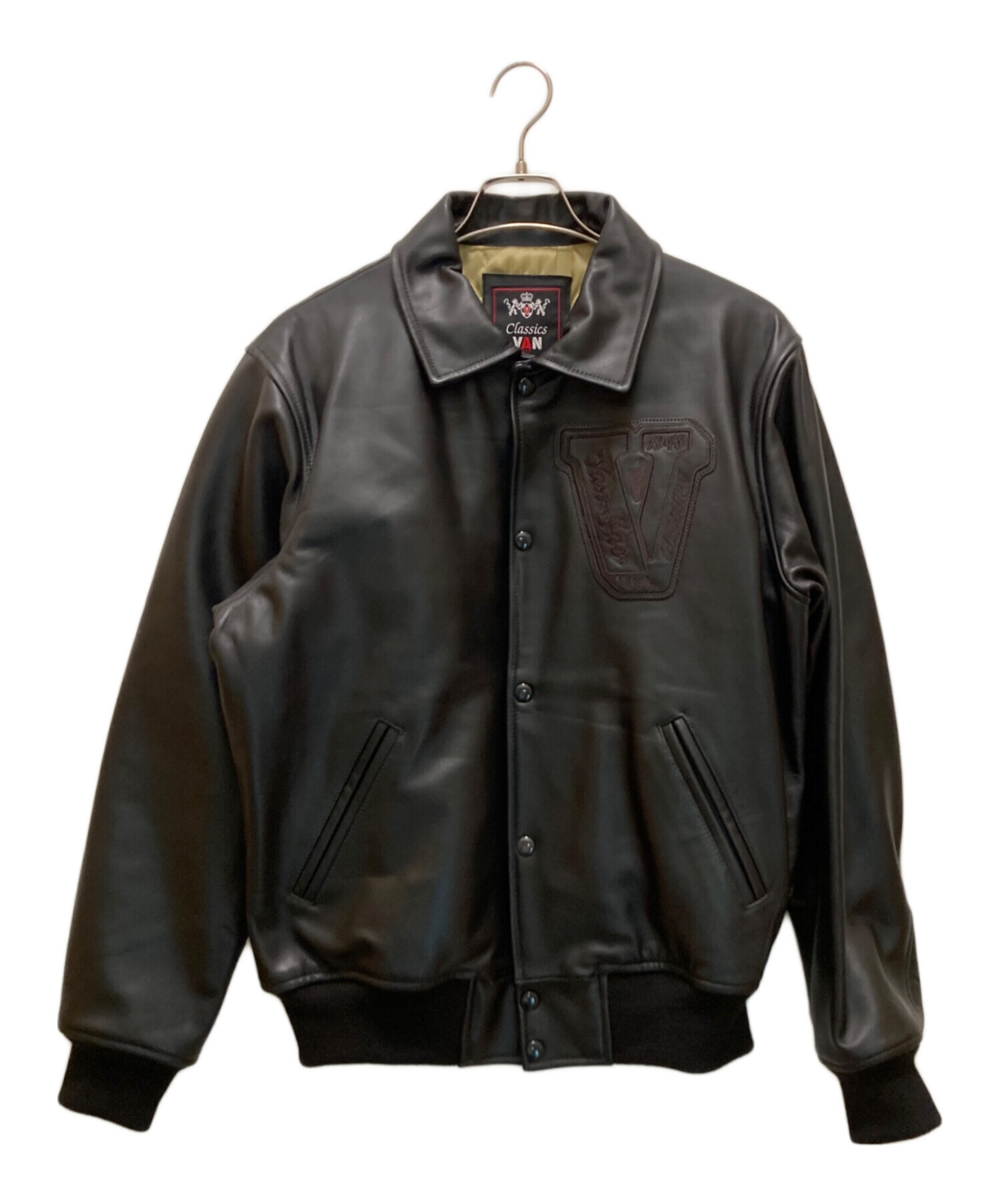 中古・古着通販】VAN JAC (ヴァン) ロゴ刺繍ホースレザージャケット