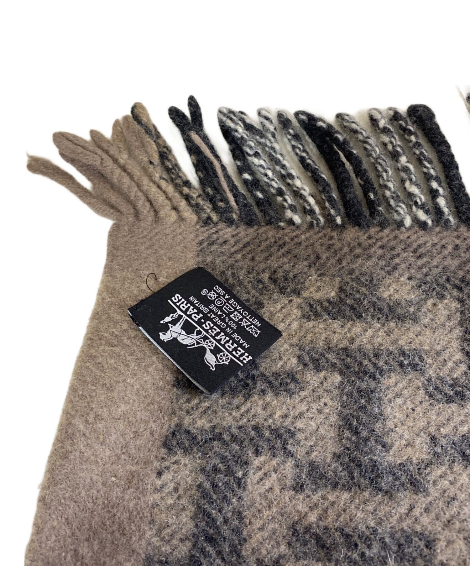 中古・古着通販】HERMES (エルメス) ウールブランケット ベージュ