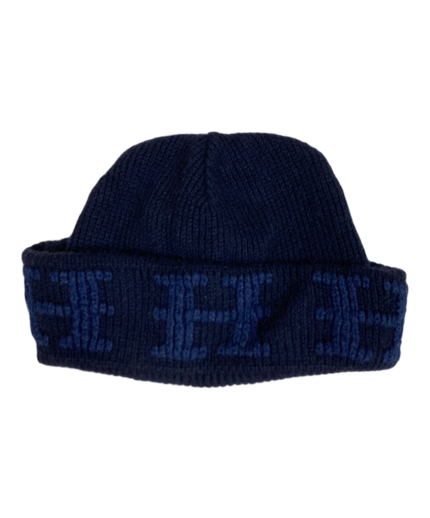 中古・古着通販】HERMES (エルメス) カシミヤニット帽 ネイビー サイズ