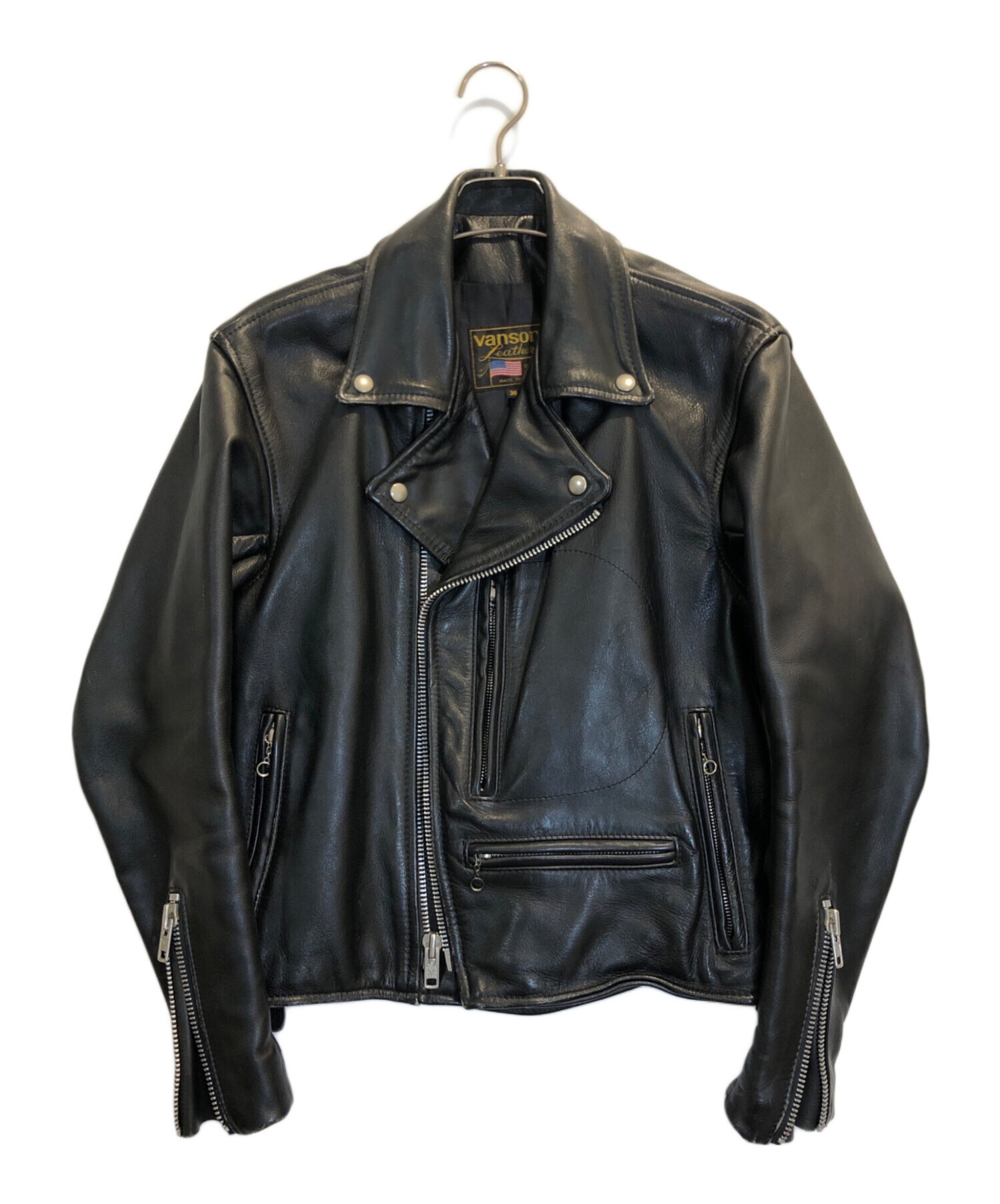 中古・古着通販】VANSON (バンソン) ダブルライダースジャケット