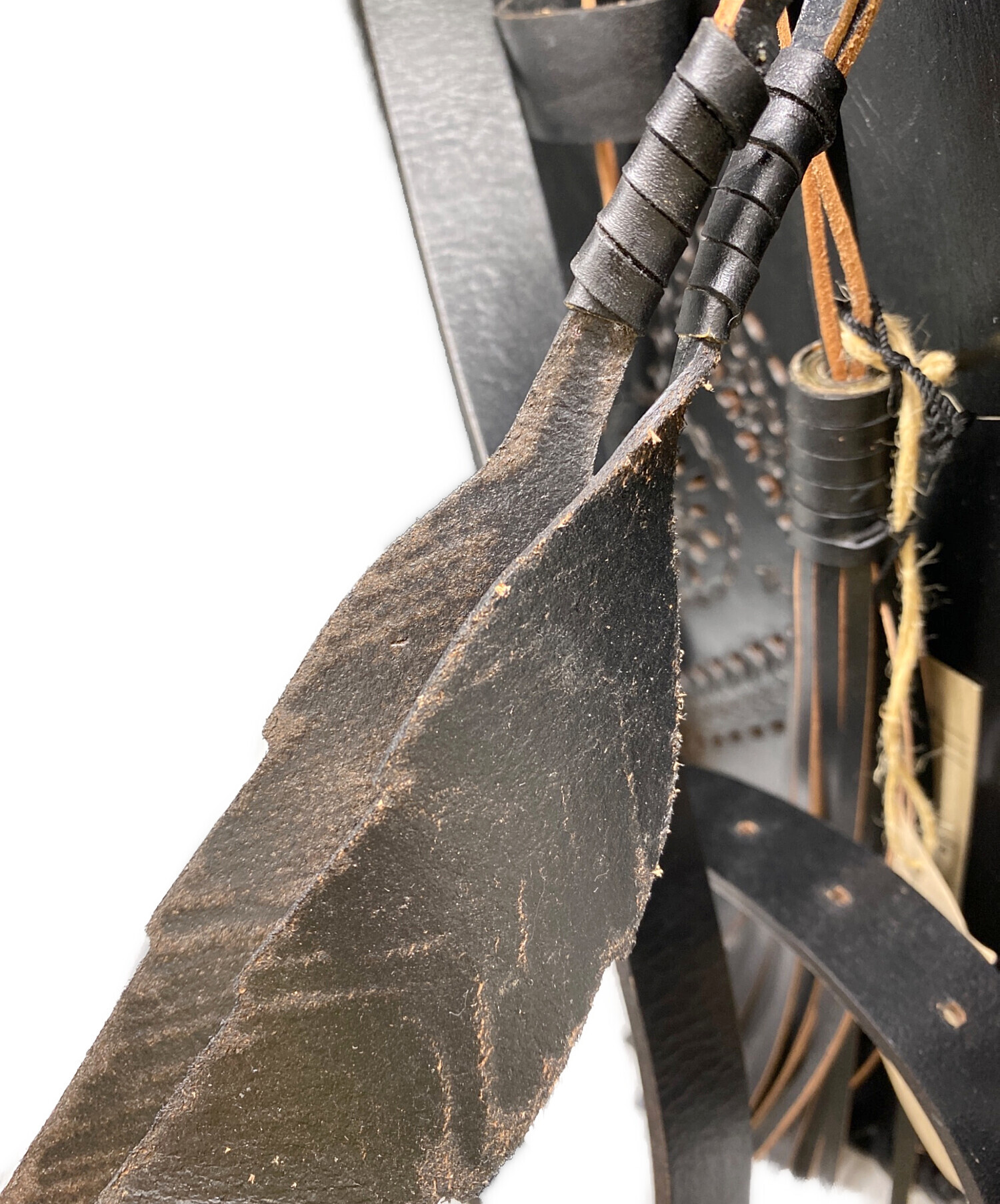 中古・古着通販】goa (ゴア) レザーカービングバッグ ブラック