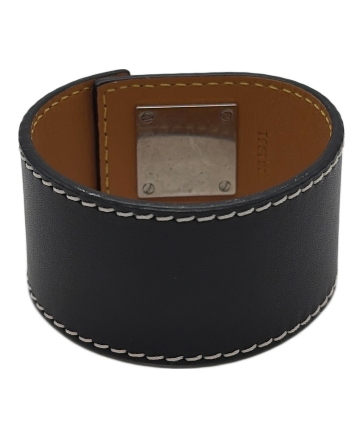 中古・古着通販】LOEWE (ロエベ) アナグラムメタルプレート レザー