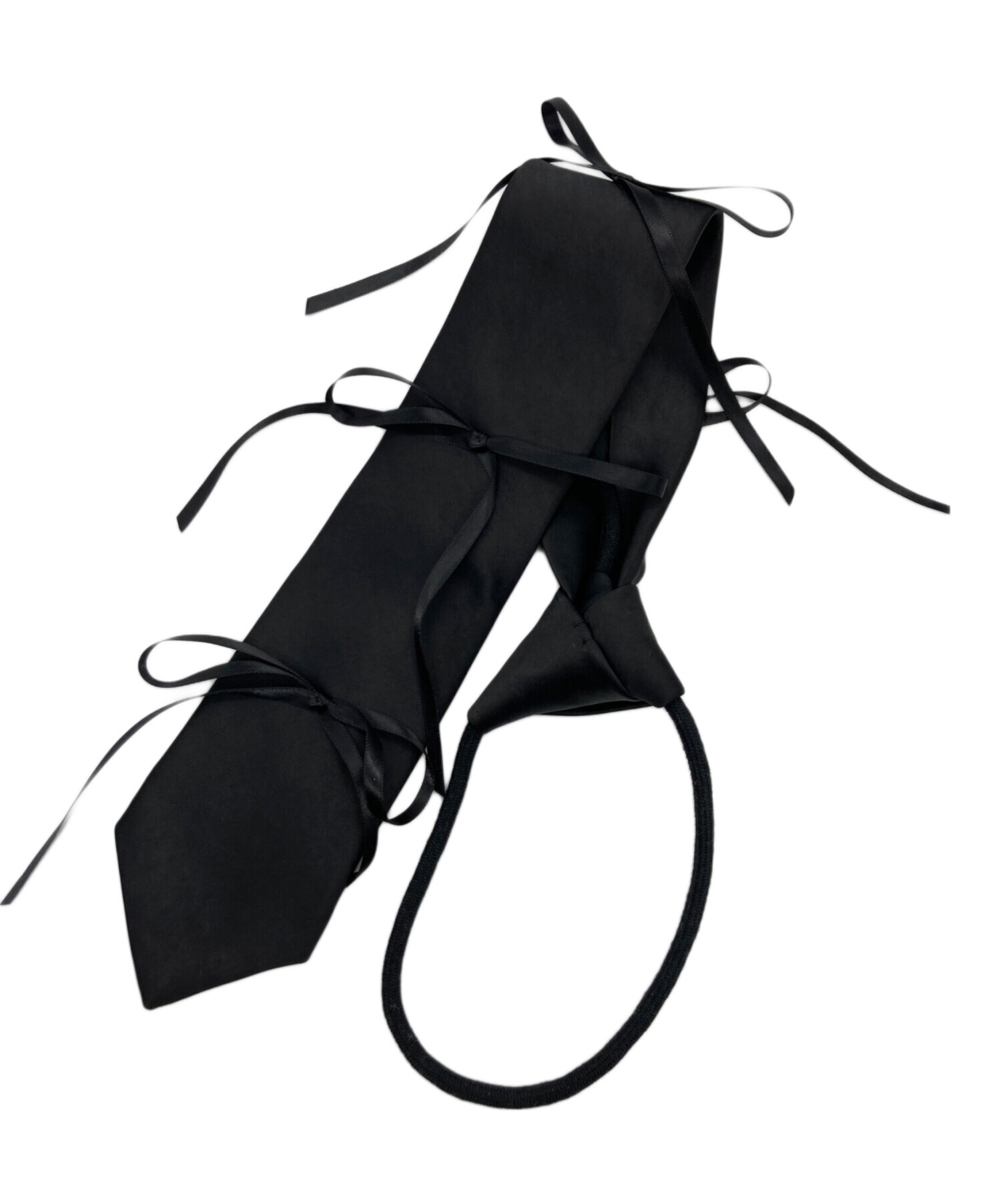 中古・古着通販】RONE PARC (ロネ パーク) Ribbon rope tie ブラック