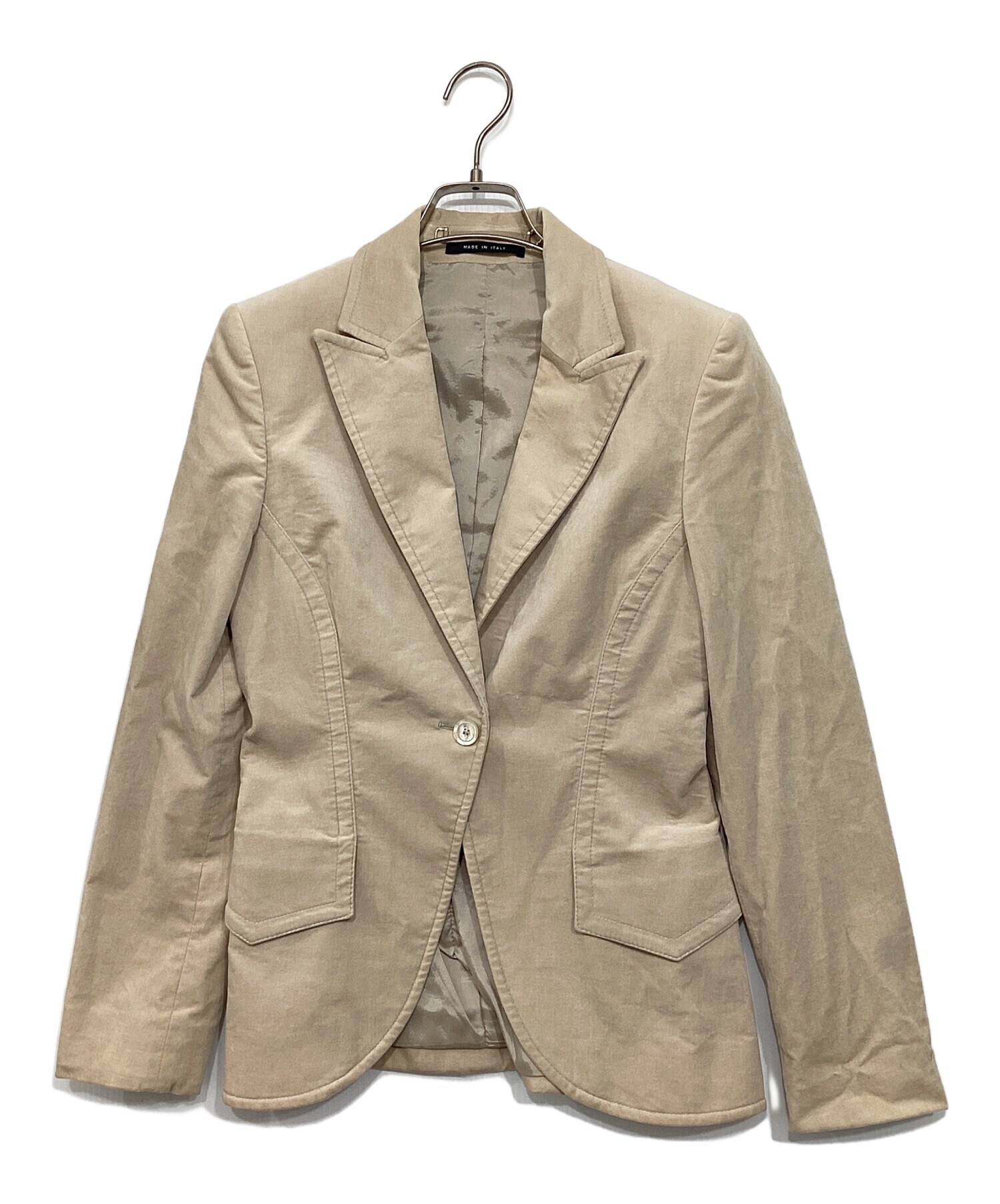 中古・古着通販】GUCCI (グッチ) ベロアジャケット ベージュ サイズ:38