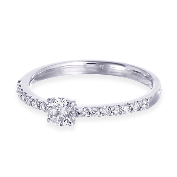 プラチナ鑑定書付ダイヤモンドリング（0.23カラット）(RKR250