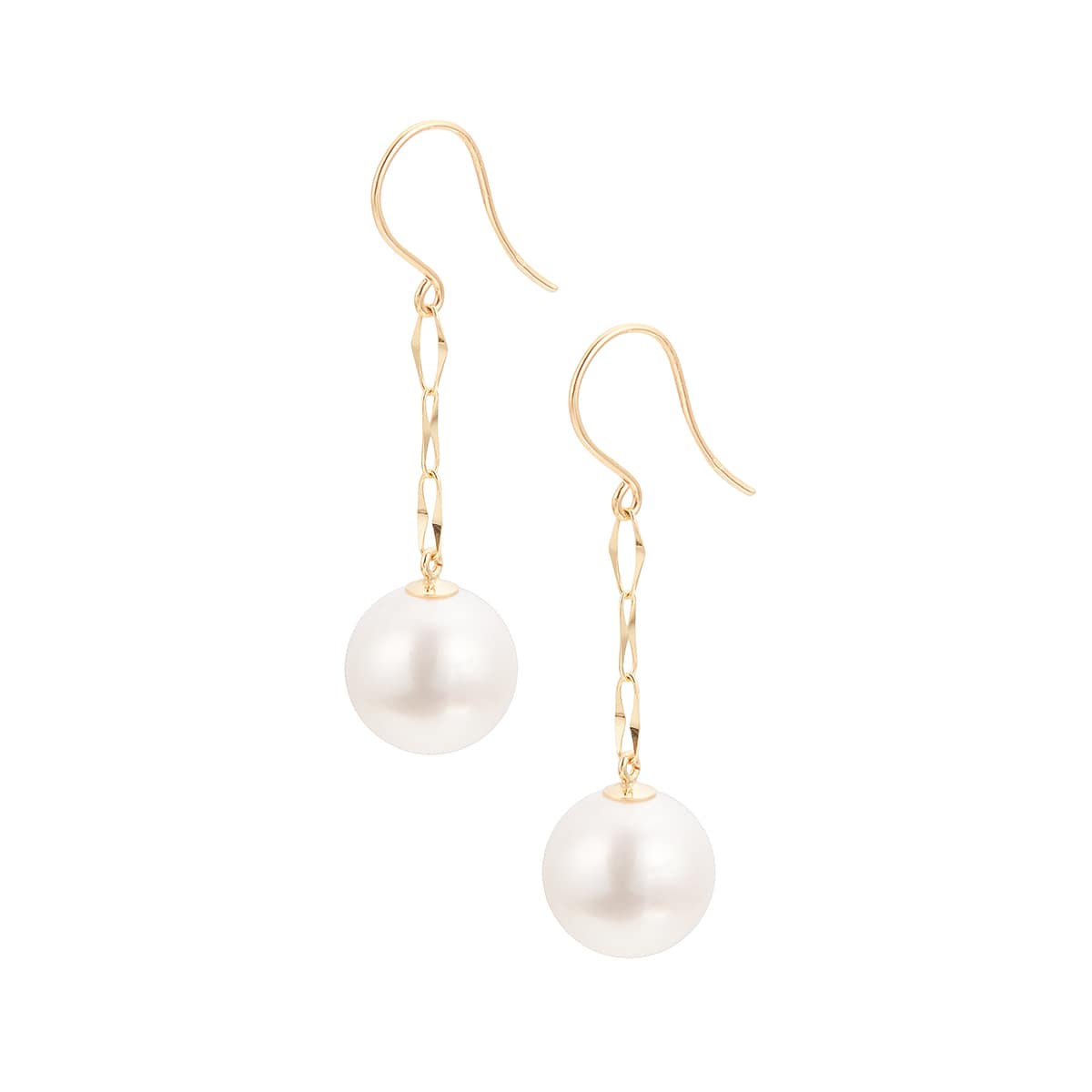 K10イエローゴールド淡水パールピアス（8mm）(RPE491-003)|TSUTSUMI