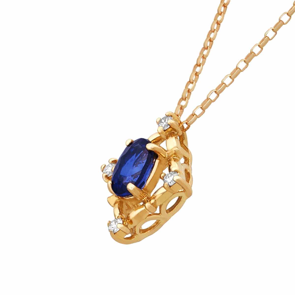 K18 2種類の、サファイア ネックレス