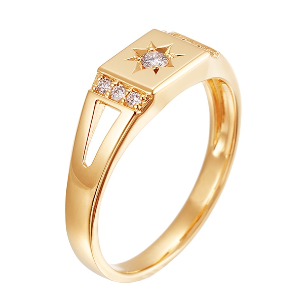 K18イエローゴールドダイヤモンドリング(RFR530-001)|TSUTSUMI