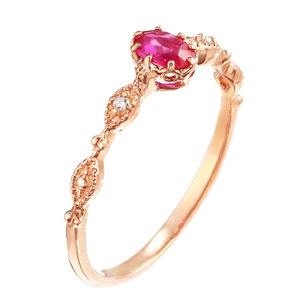 K10ピンクゴールドルビーリング(RFR899)|TSUTSUMI（ジュエリーツツミ