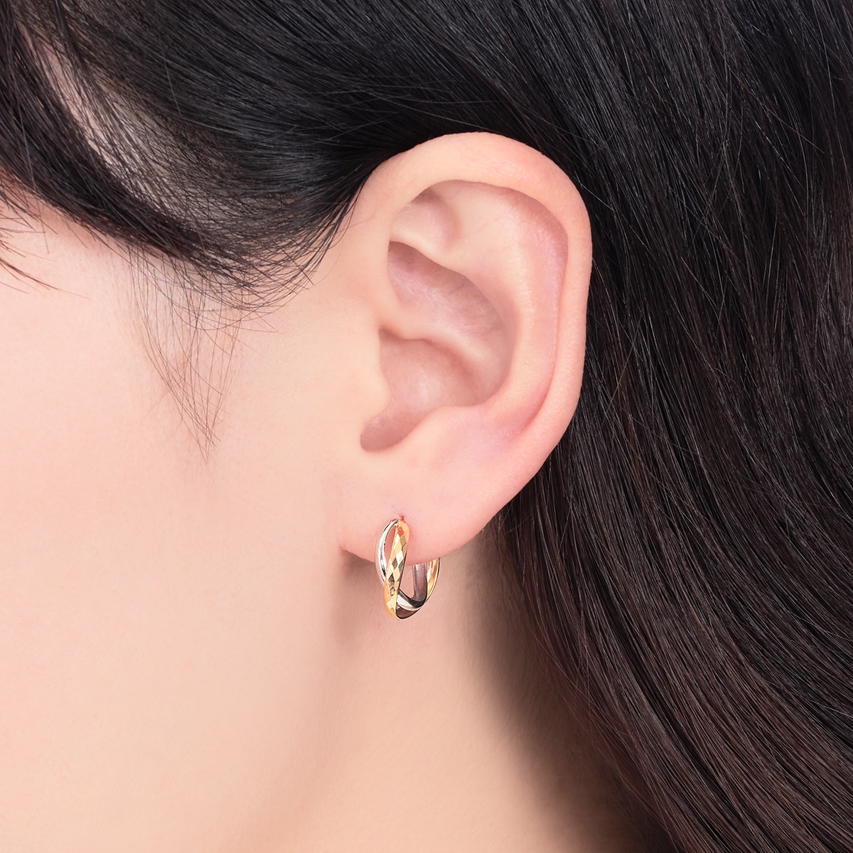 K10イエローゴールド/K10ホワイトゴールドピアス(RPE984-001)|TSUTSUMI