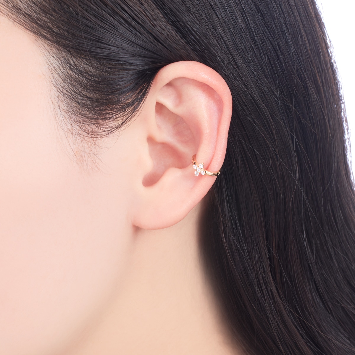 K10イエローゴールドダイヤモンドイヤーカフ（片側）(RER497)|TSUTSUMI