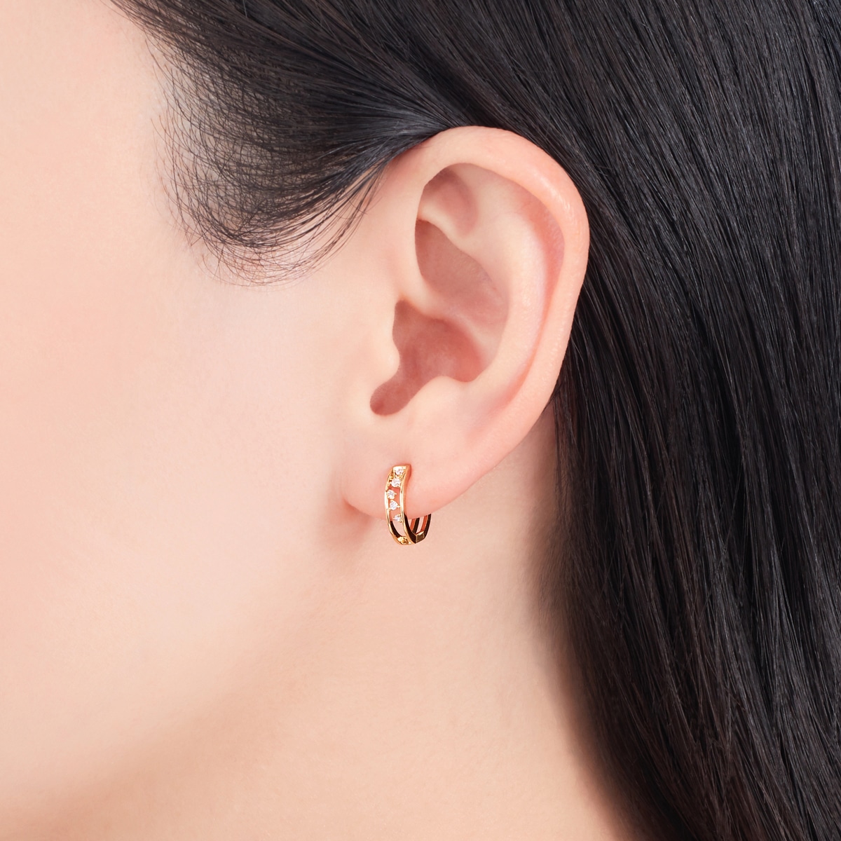 K18イエローゴールドダイヤモンドイヤリング(RER625)|TSUTSUMI