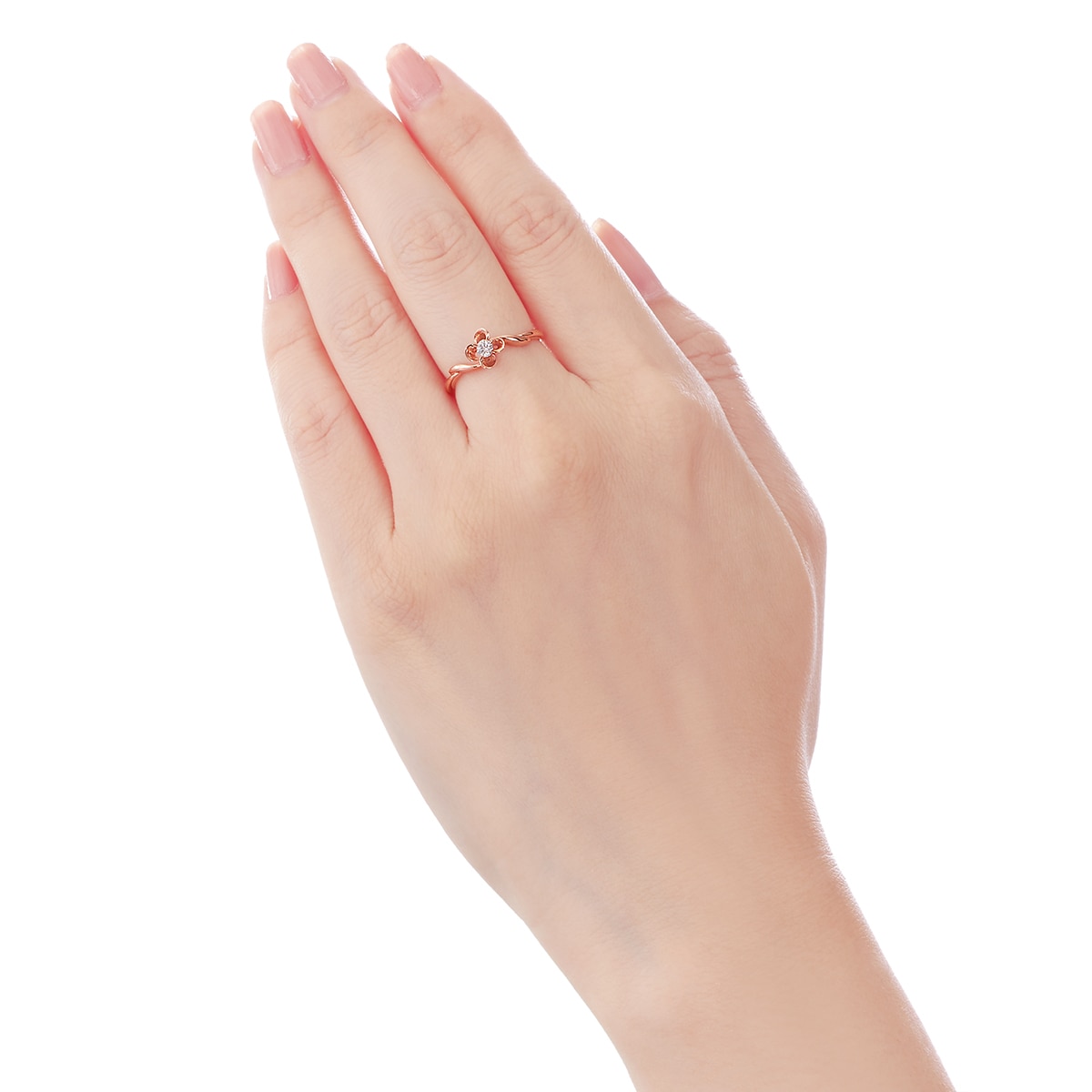 K10ピンクゴールドダイヤモンドリング(RFR749-001)|TSUTSUMI