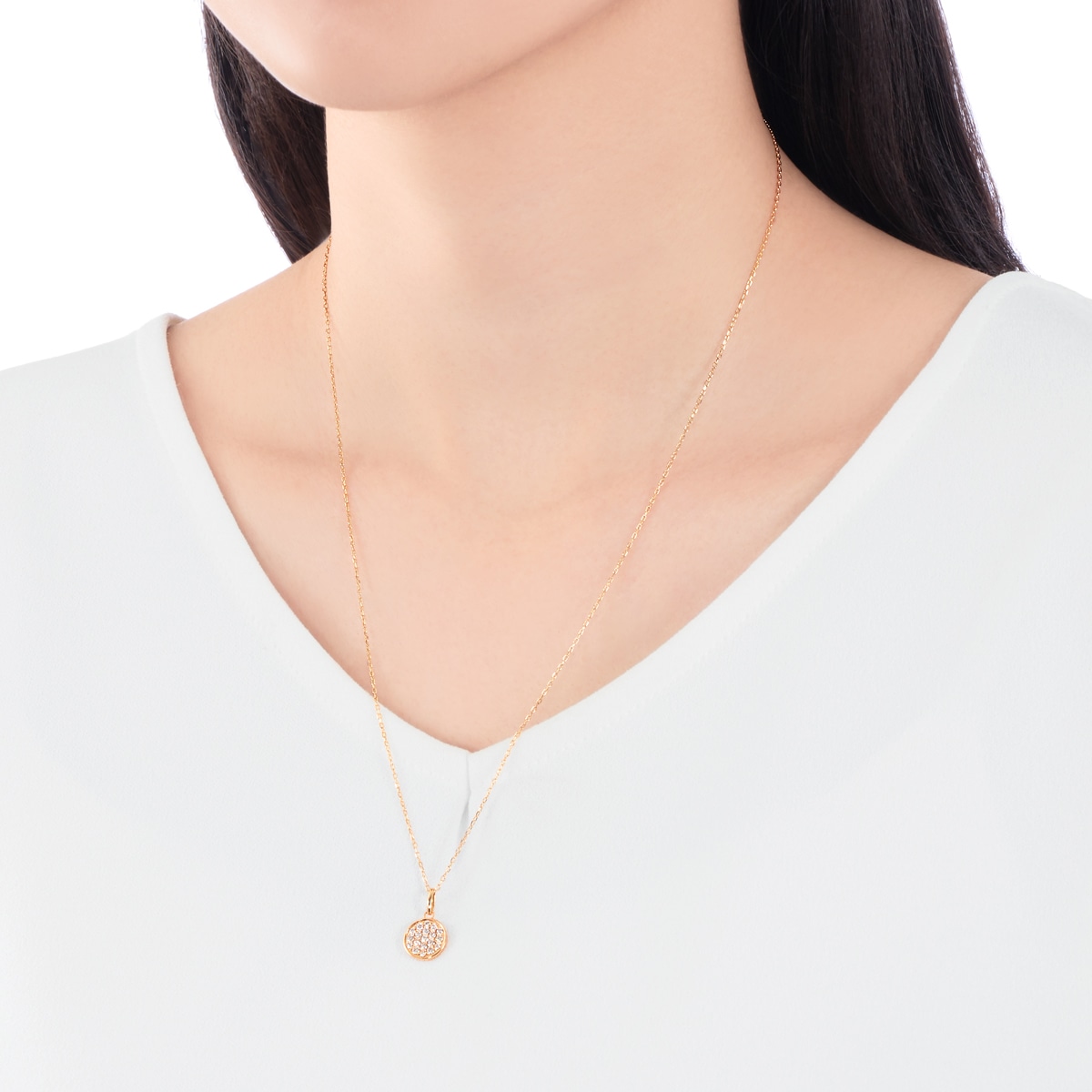 K18イエローゴールドダイヤモンドネックレス(RPN331-002)|TSUTSUMI