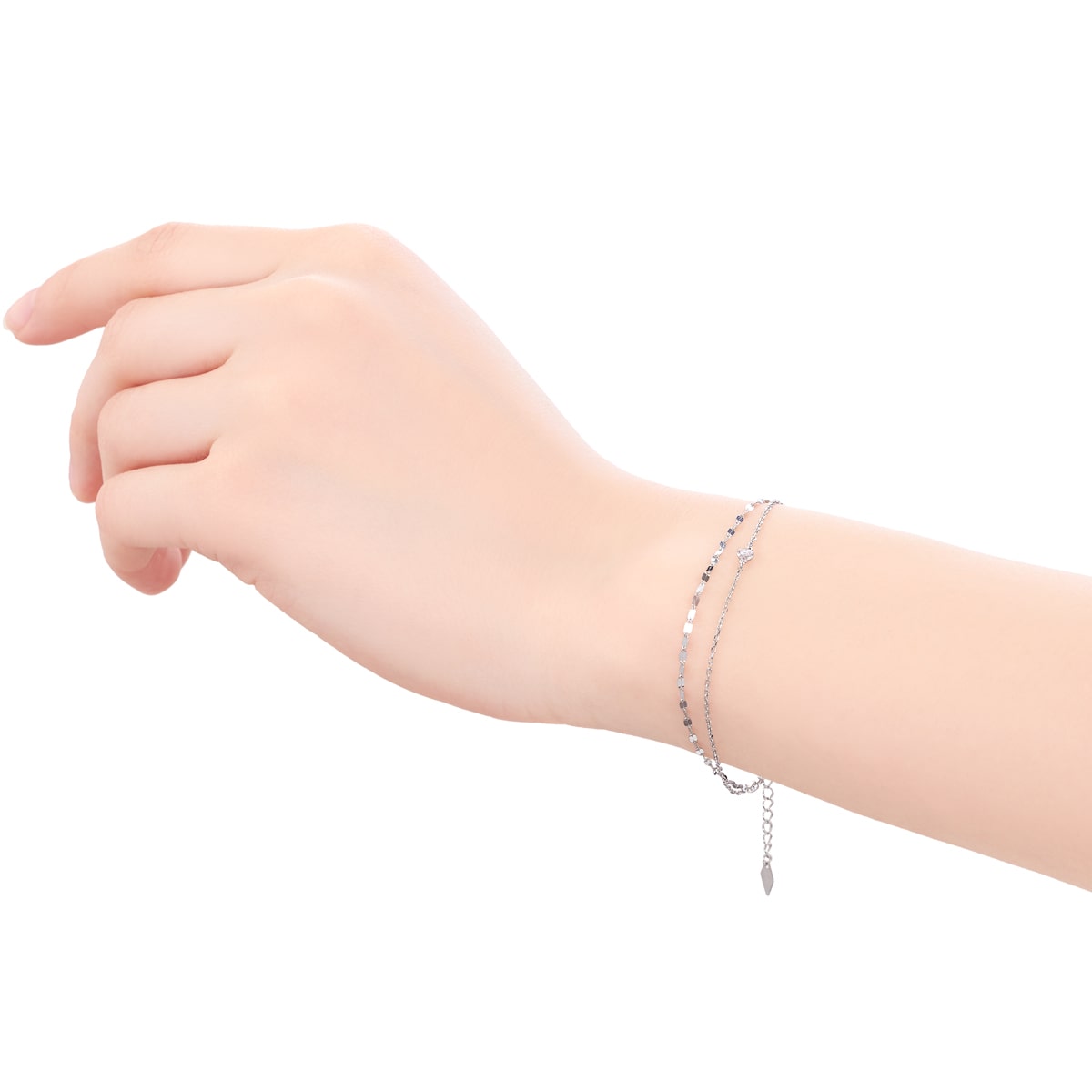 K10ホワイトゴールドダイヤモンドブレスレット(RBL682)|TSUTSUMI