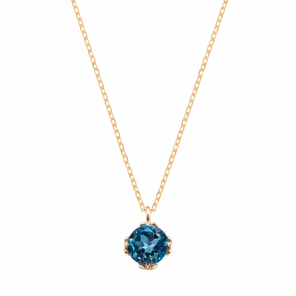 K10イエローゴールドロンドンブルートパーズネックレス(RPN371-002