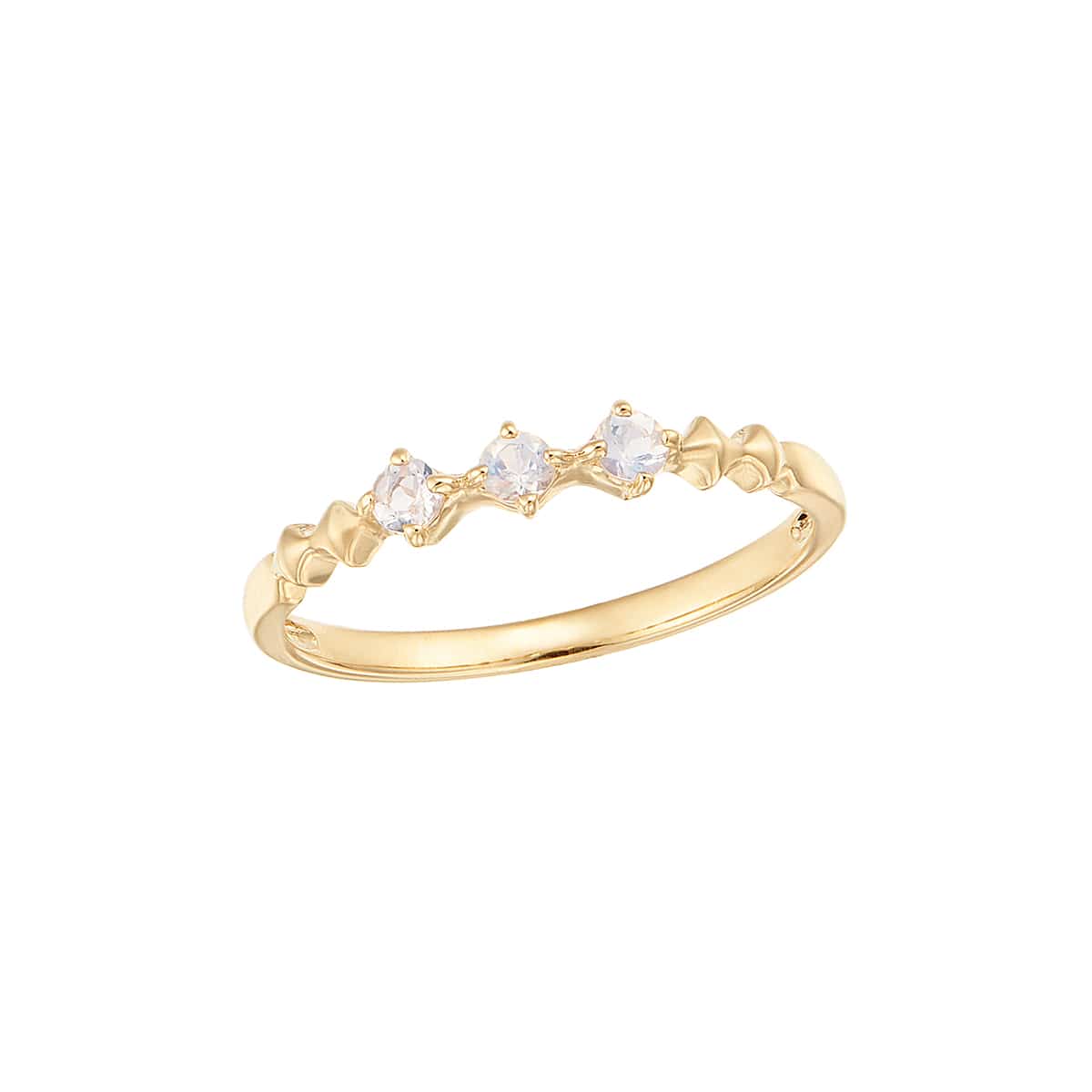 K10イエローゴールドブルームーンストーンリング（ピンキーリング