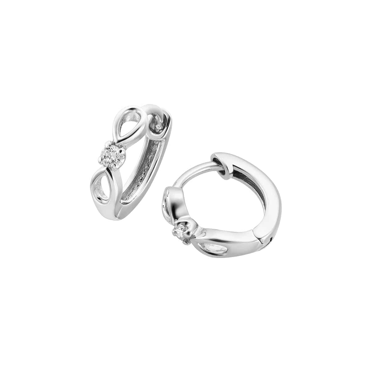 JEWELRY TSUTSUMI K10ホワイトゴールドダイヤモンドピアス - K10