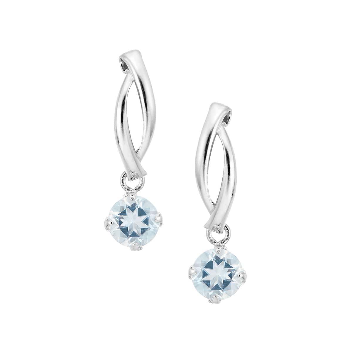 K10ホワイトゴールドアクアマリンピアス(RPE202-002)|TSUTSUMI