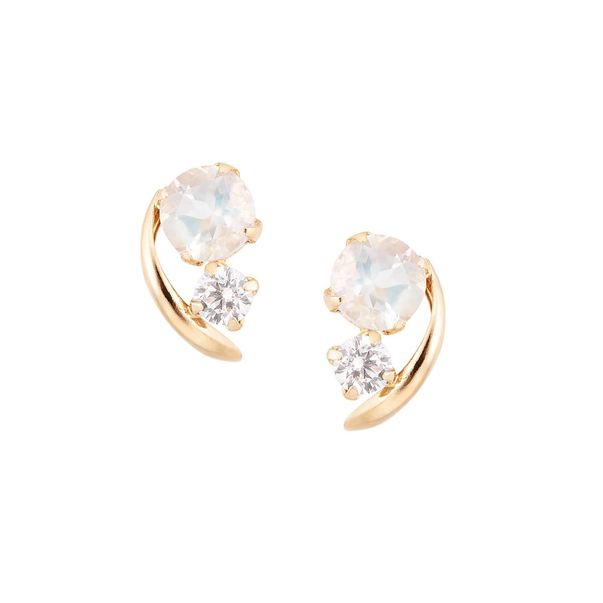 K10イエローゴールドブルームーンストーンピアス(RPE588-003)|TSUTSUMI