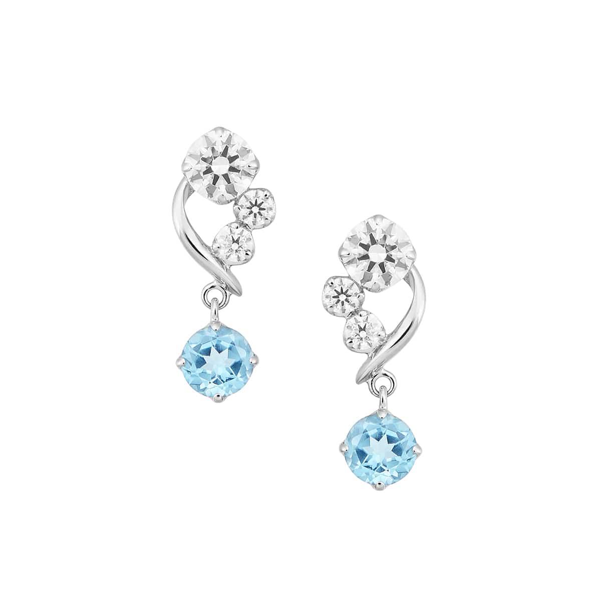 K10ホワイトゴールドブルートパーズピアス(RPE071-001)|TSUTSUMI