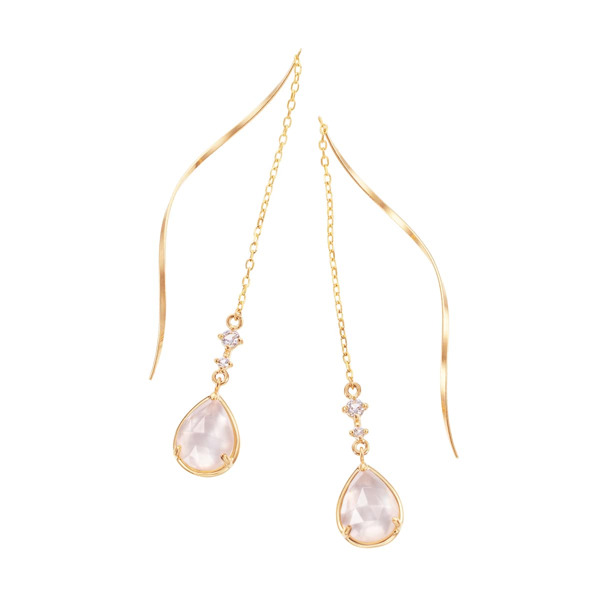 K10ピンクゴールドモルガナイトピアス(RPE908-002)|TSUTSUMI