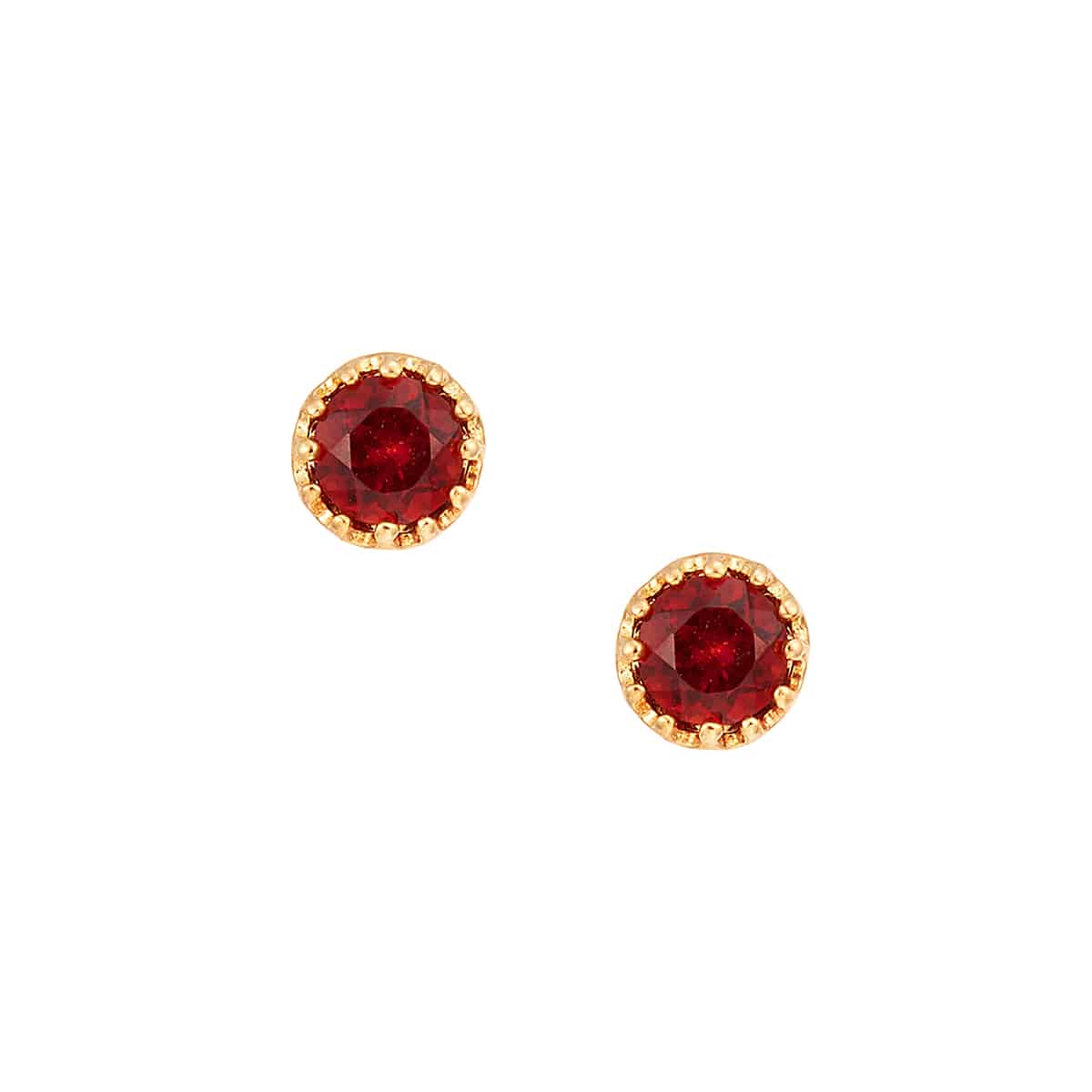 K18イエローゴールドアルマンダインガーネットピアス(RPE205-002