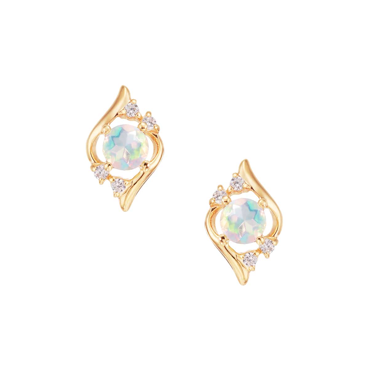 K10イエローゴールドオパールピアス(RPE889-002)|TSUTSUMI（ジュエリー