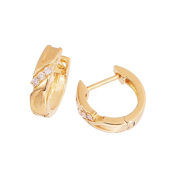 K18イエローゴールドダイヤモンドピアス(RPE014-001)|TSUTSUMI