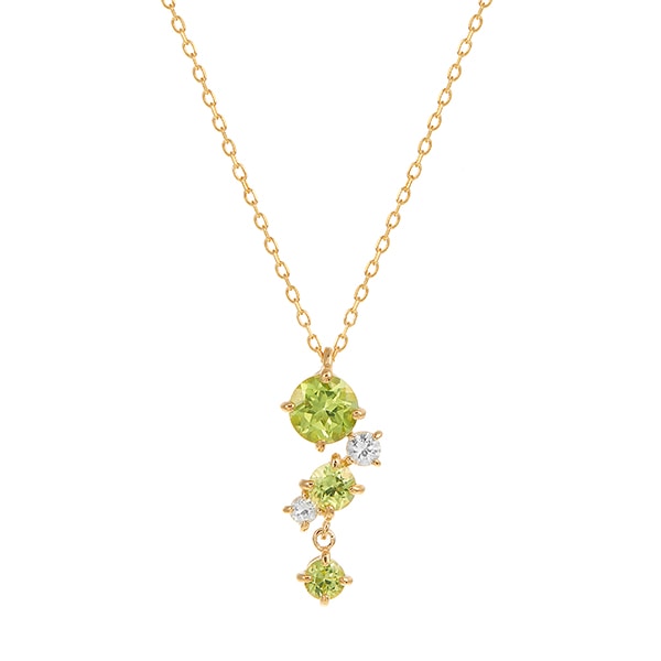 K10イエローゴールドペリドットネックレス(RPN788-002)|TSUTSUMI