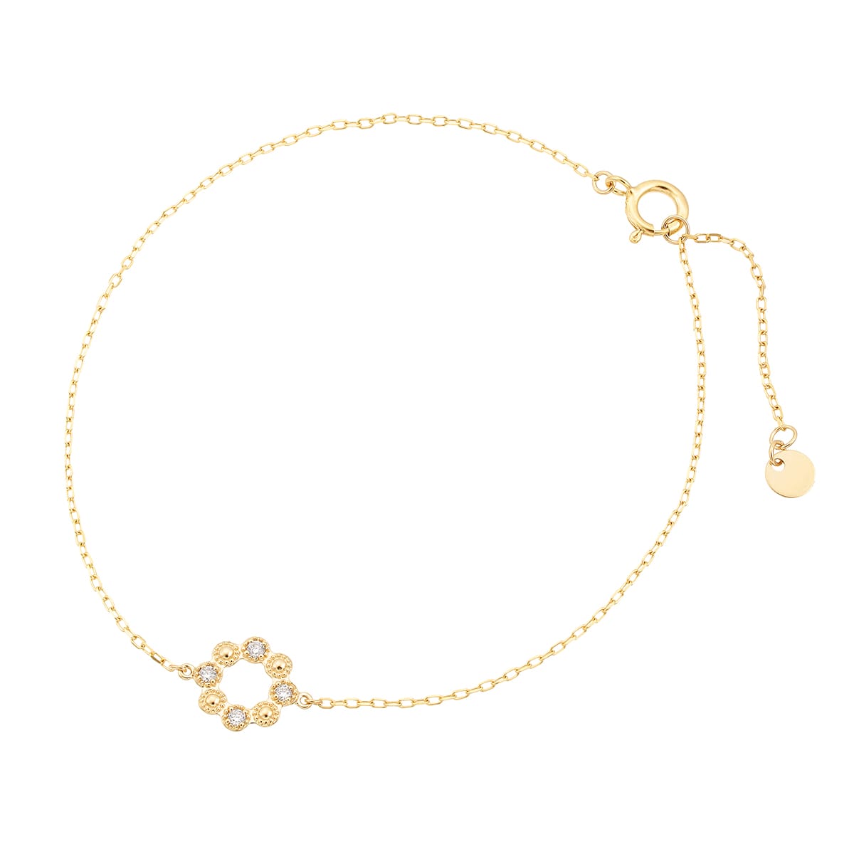 K10ピンクゴールドダイヤモンドブレスレット(RBL570)|TSUTSUMI