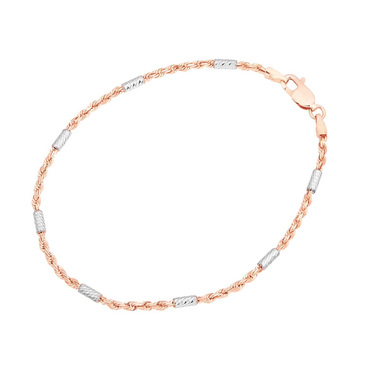 K10ピンクゴールド/K10ホワイトゴールドブレスレット(RBL509)|TSUTSUMI