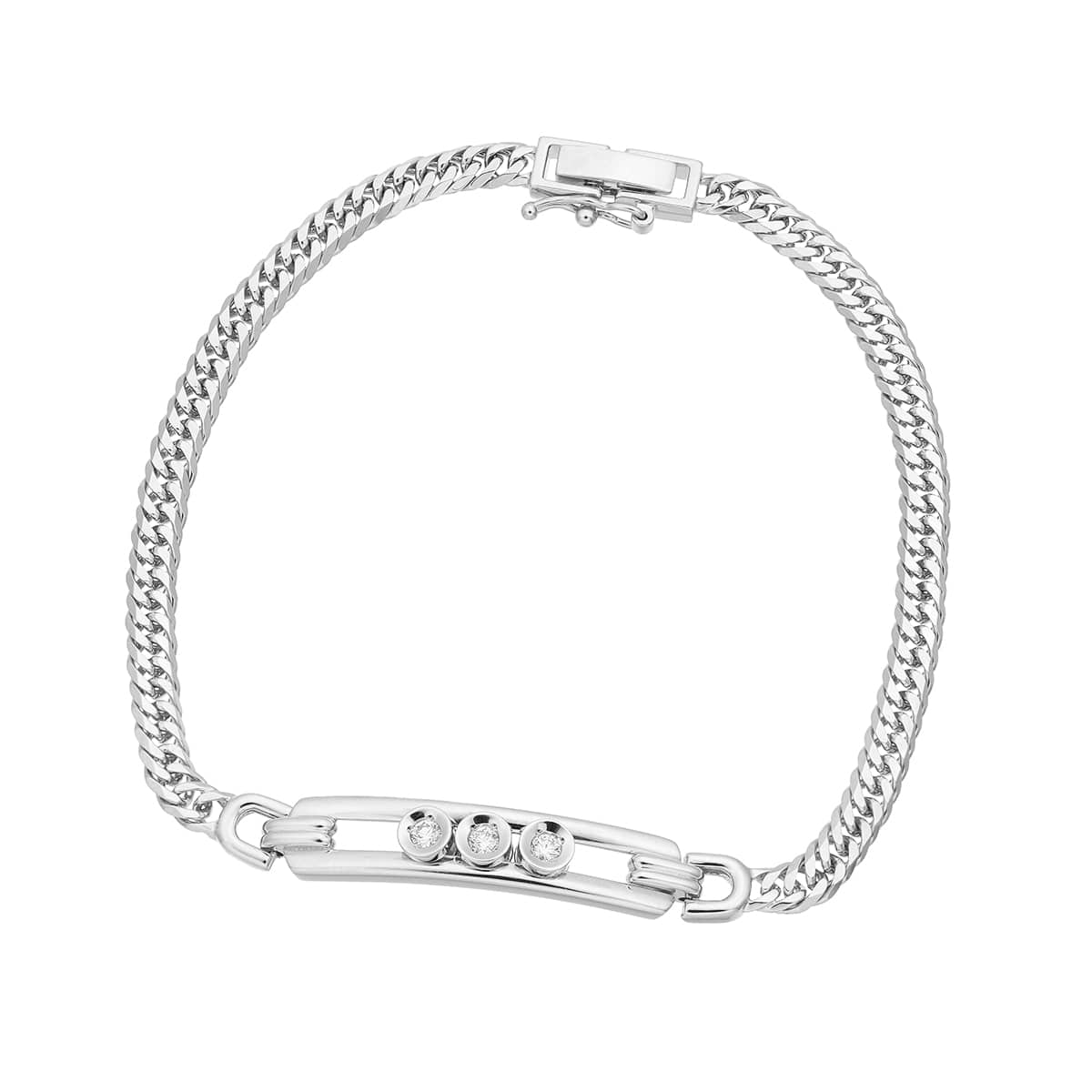 K14ホワイトゴールドダイヤモンドブレスレット(LBL007)|TSUTSUMI