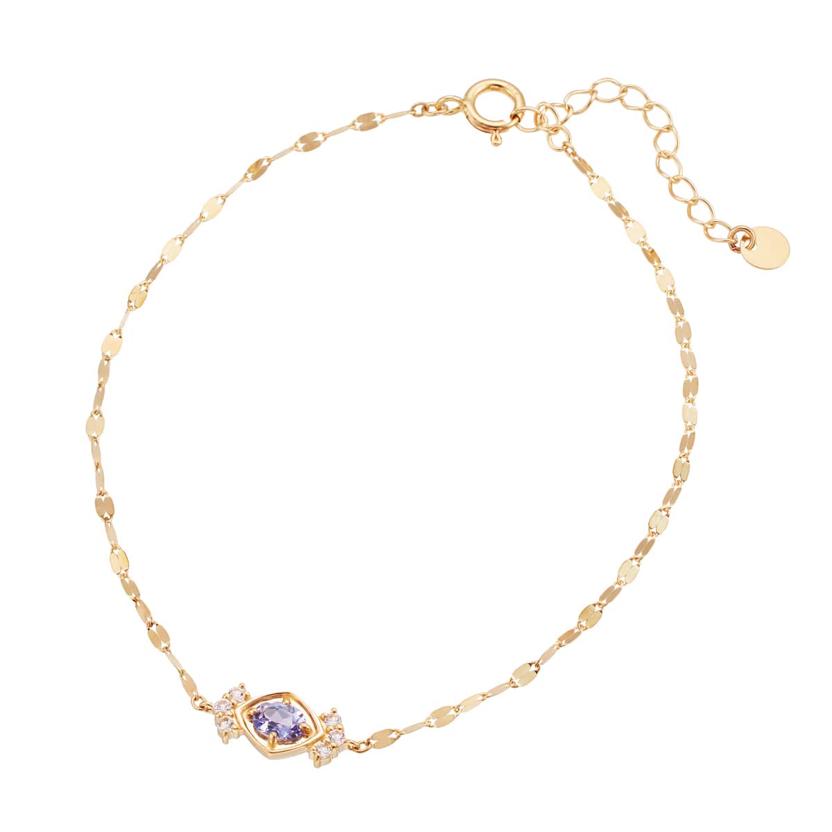 K10イエローゴールドタンザナイトブレスレット: ブレスレット|TSUTSUMI