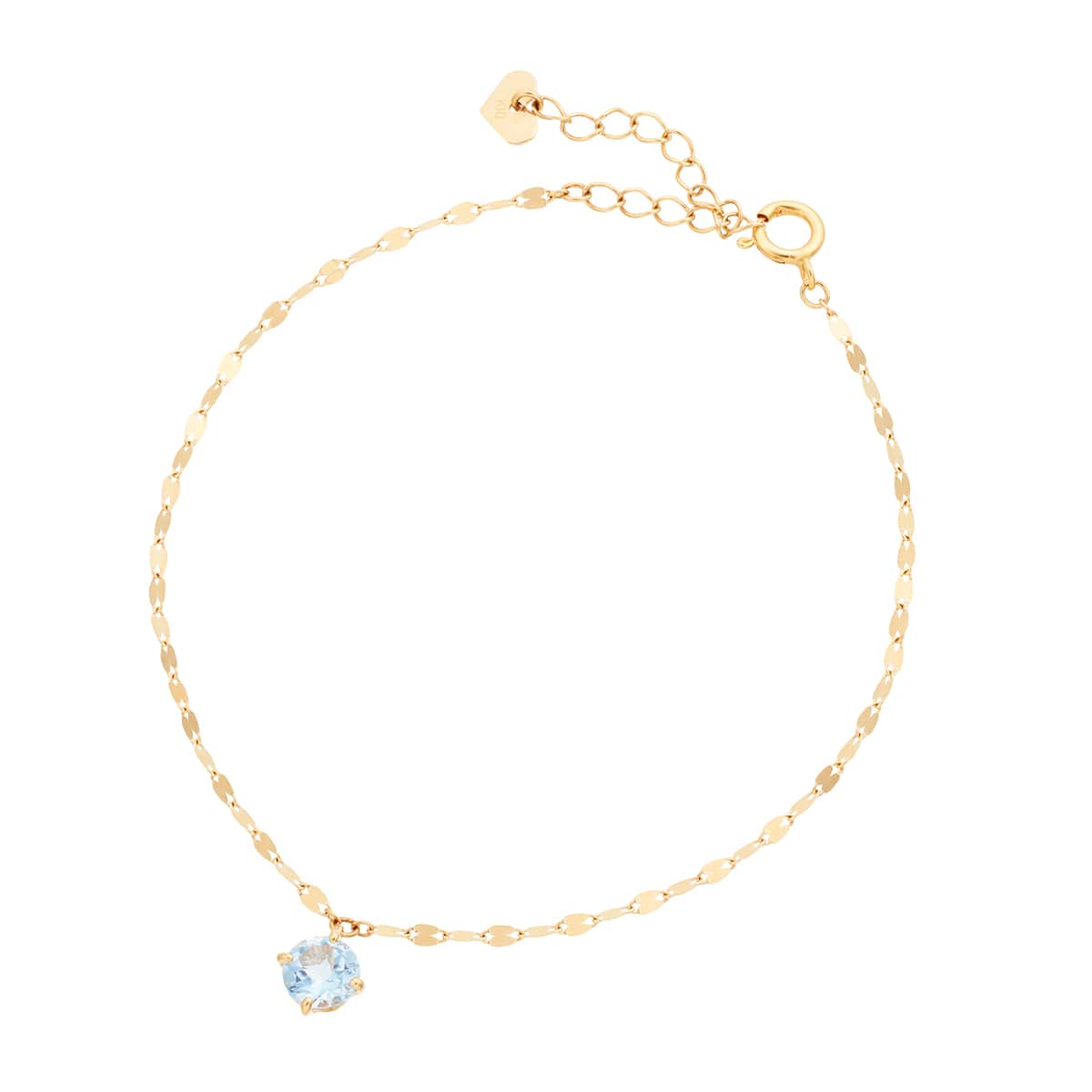 K10イエローゴールドスカイブルートパーズブレスレット(RBL602