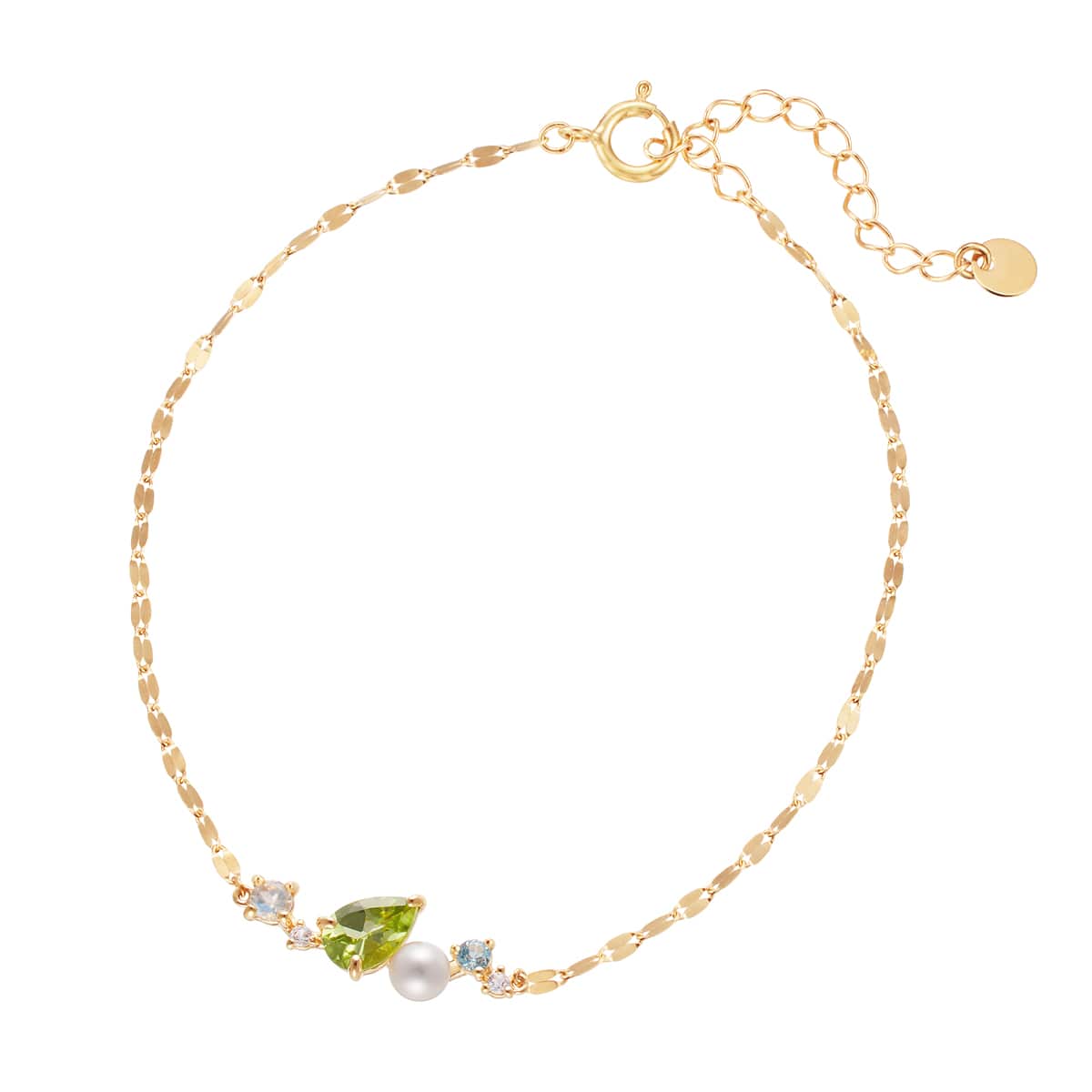 K10イエローゴールドアルマンダインガーネットブレスレット(RBL607