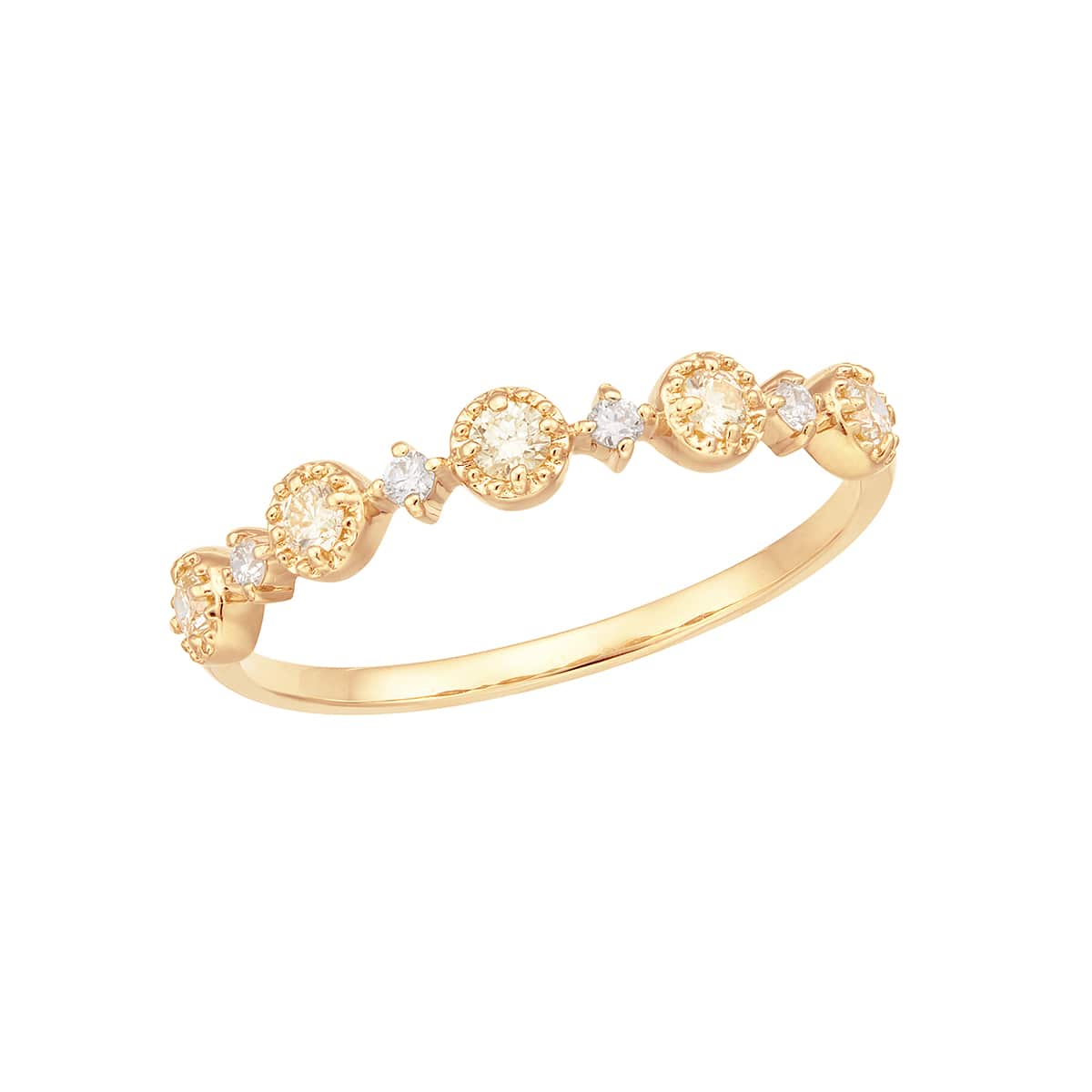 K18イエローゴールドダイヤモンドリング(RFR284-002)|TSUTSUMI