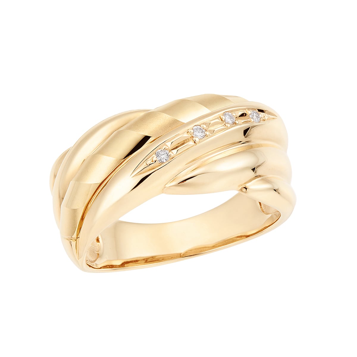 K10イエローゴールドダイヤモンドリング(RFR084-002)|TSUTSUMI