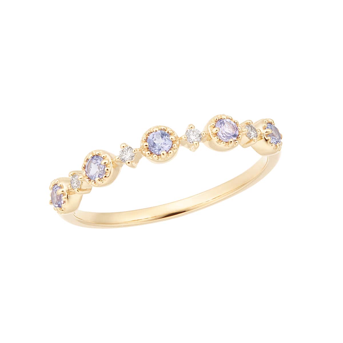 K10イエローゴールドタンザナイトリング(RFR290-001)|TSUTSUMI