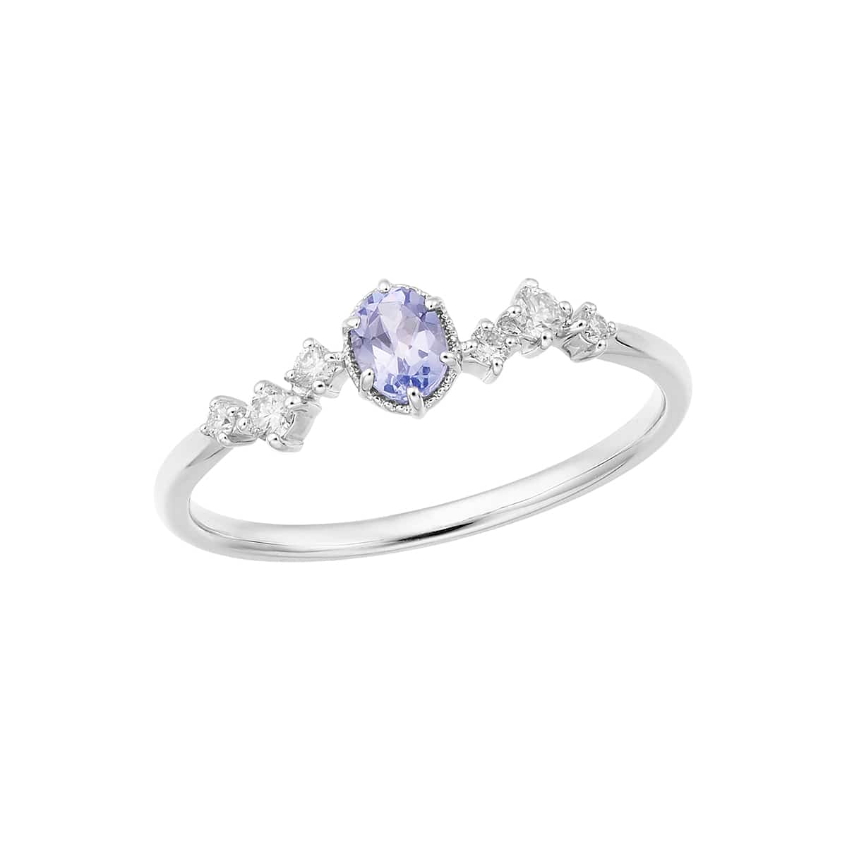 K10ホワイトゴールドタンザナイトリング(RFR312-001)|TSUTSUMI