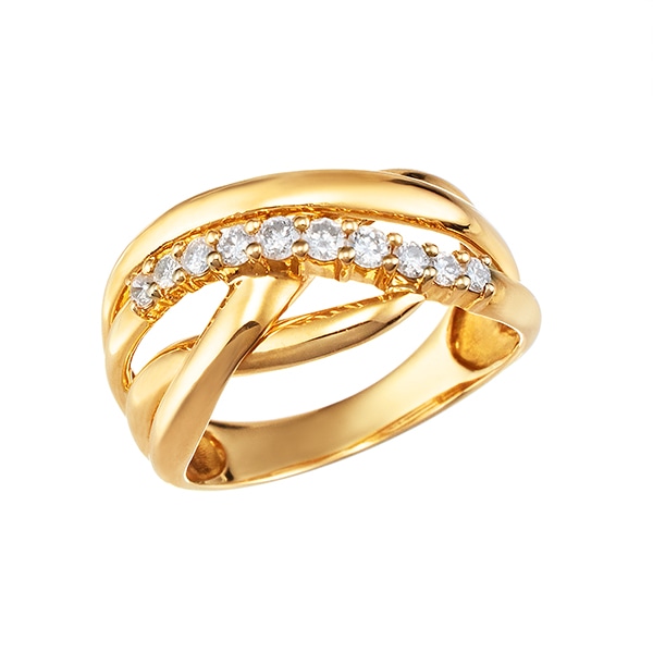 K18イエローゴールドダイヤモンドリング(RFR136-001)|TSUTSUMI