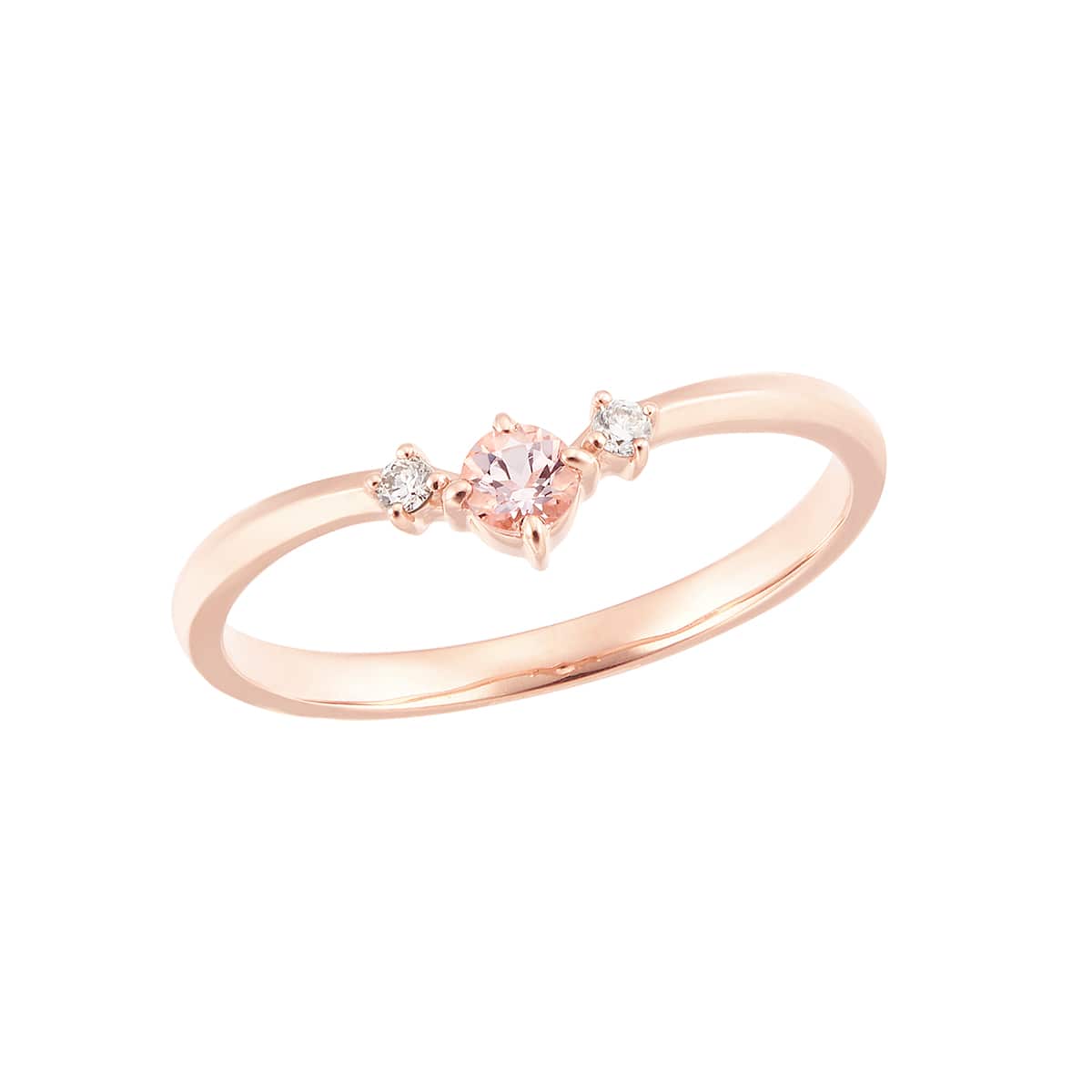 K10ピンクゴールドモルガナイトリング(RFR722-002)|TSUTSUMI