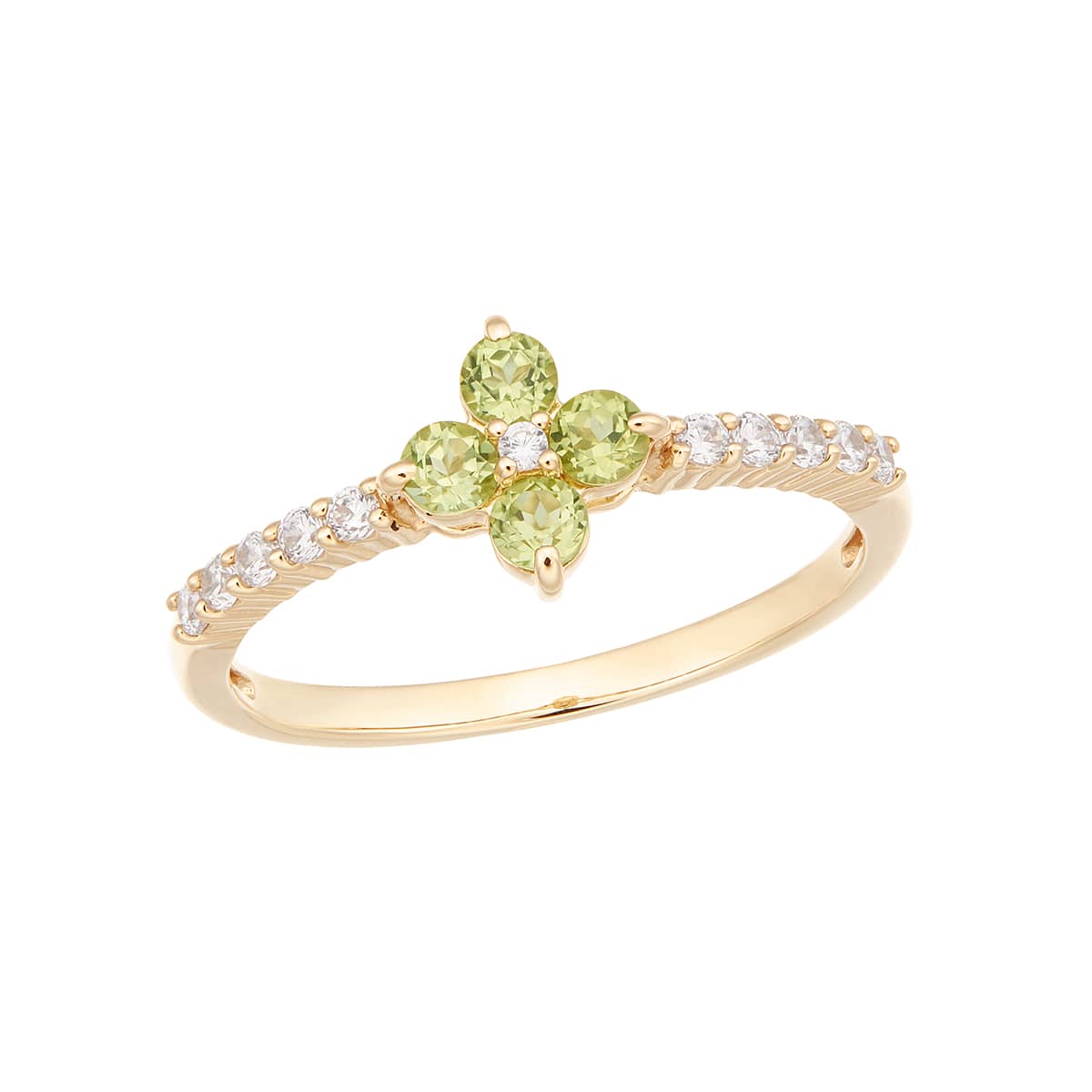 K10イエローゴールドペリドットリング(RFR334-002)|TSUTSUMI