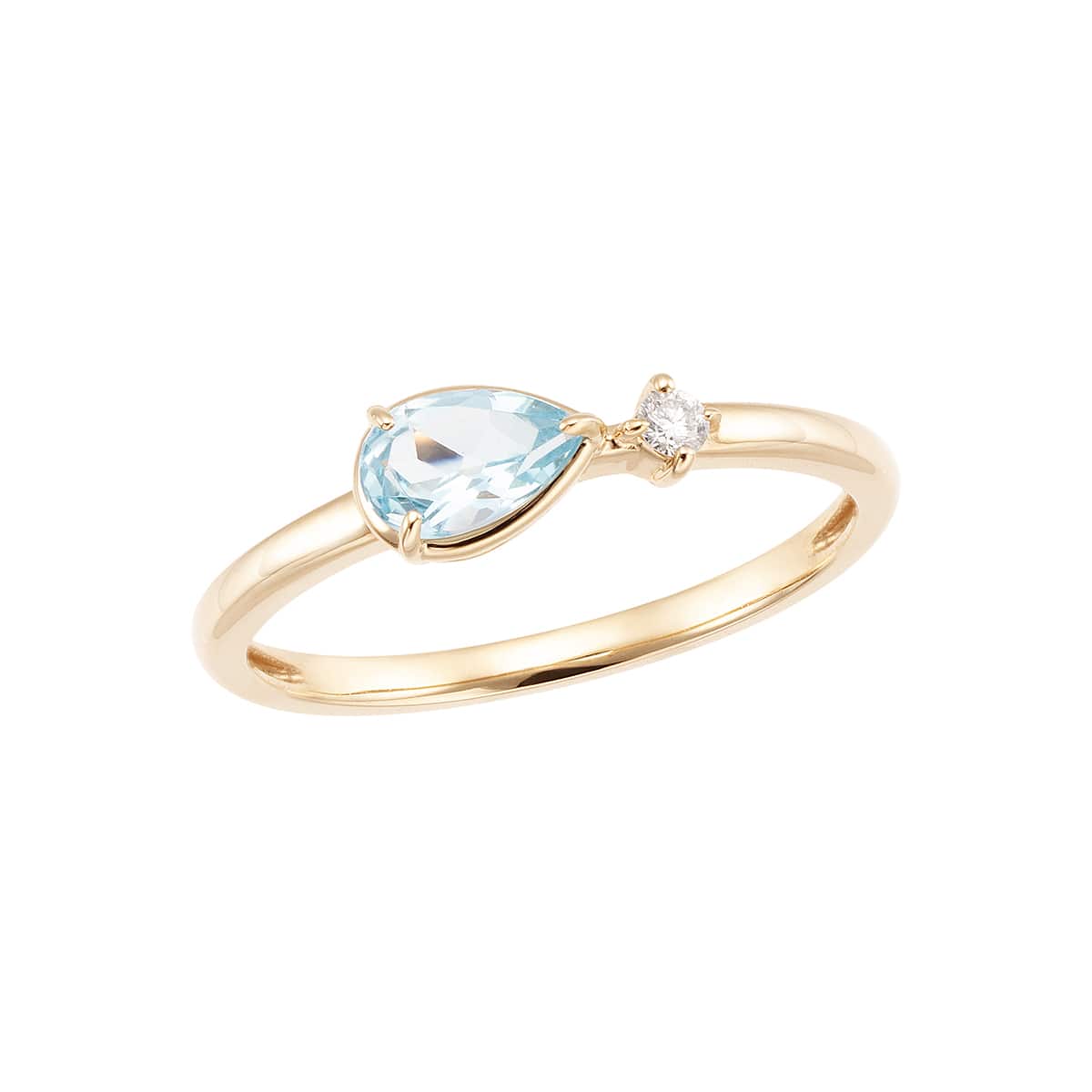 K10ホワイトゴールドブルートパーズリング(RFR554-002)|TSUTSUMI