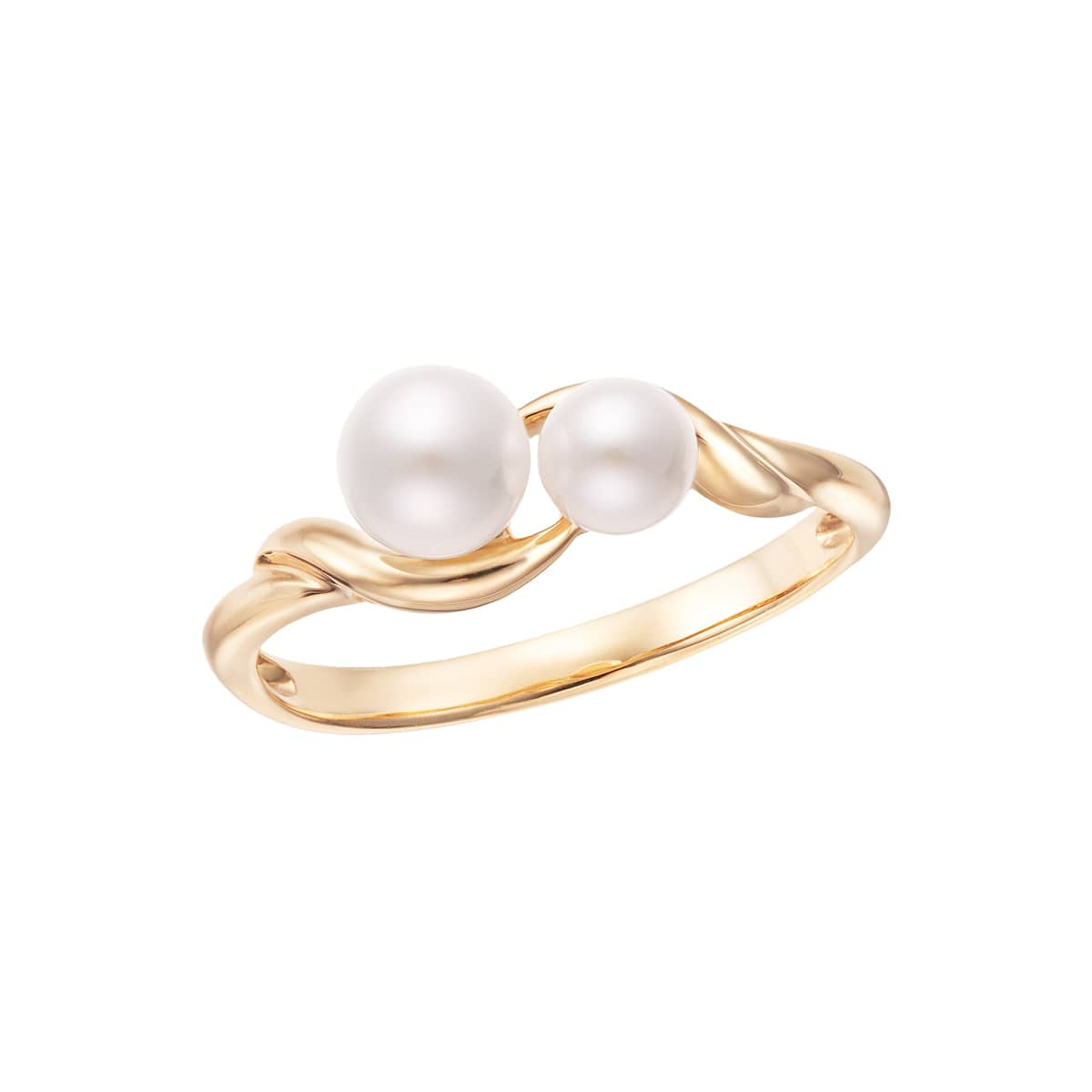 K10イエローゴールド淡水パールリング(RFR007-001)|TSUTSUMI