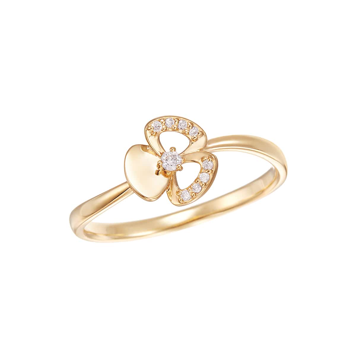 K10イエローゴールドダイヤモンドリング(RFR279-001)|TSUTSUMI