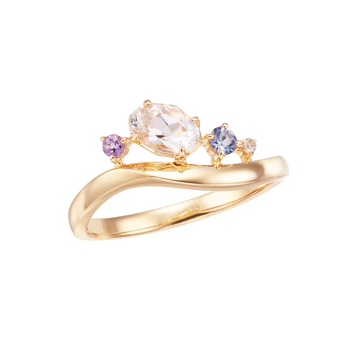 K10イエローゴールドマルチストーンリング(RFR110-001)|TSUTSUMI